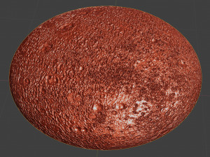 relief flat moon 3d cnc 3D प्रिंट मॉडल