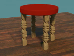 stool leg cnc 3D Print Model