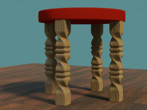 stool leg cnc 3D Print Model