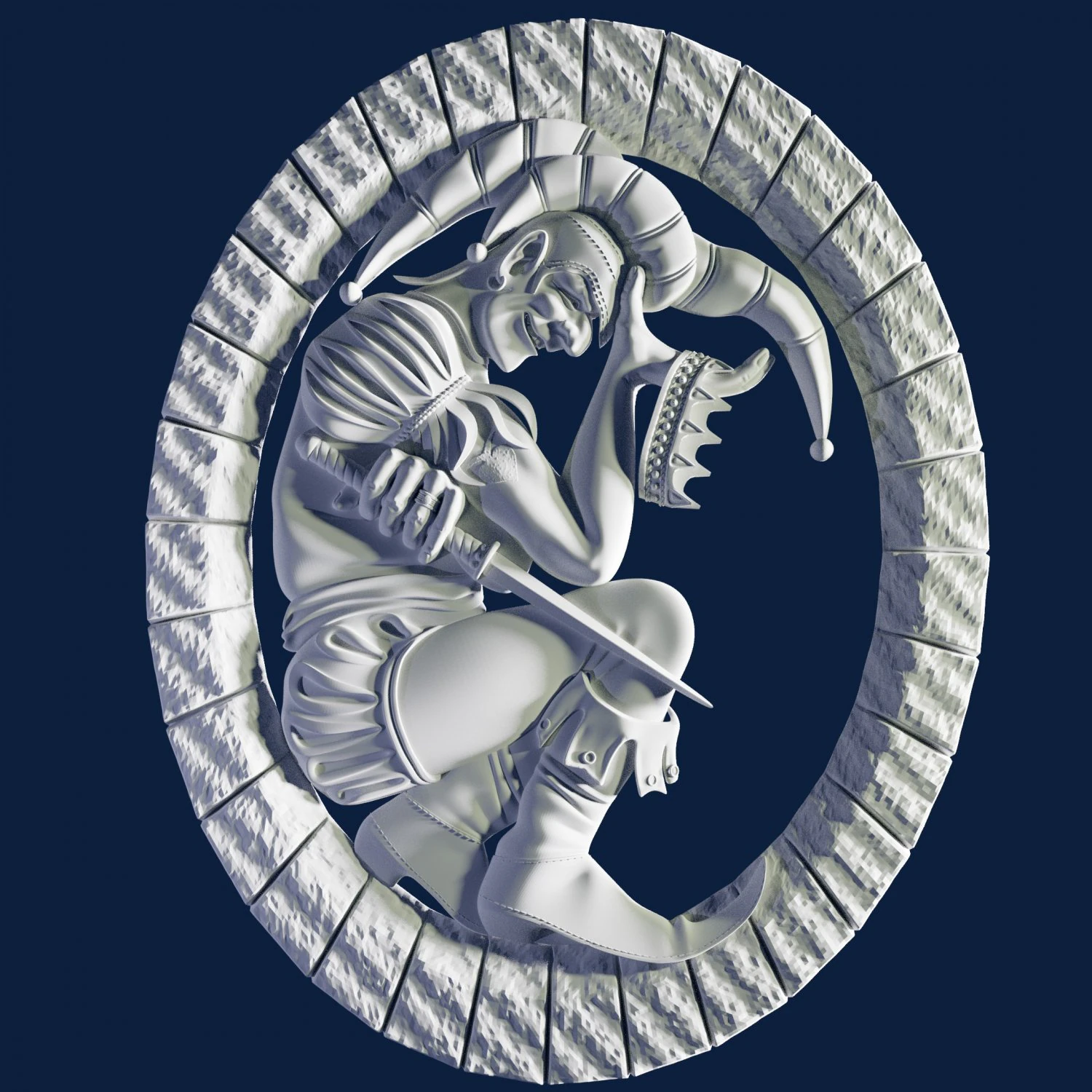 relief for cnc joker 3D Print Model .c4d .max .obj .3ds .fbx .stl .blend 