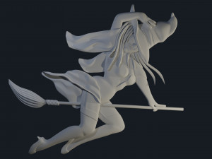 relief witch for 3d print cnc Modelo de impresión 3D