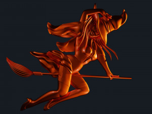relief witch for 3d print cnc Modelo de impresión 3D