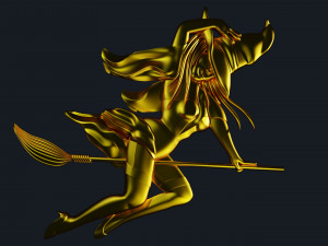relief witch for 3d print cnc Modelo de impresión 3D