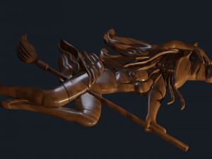 relief witch for 3d print cnc Modelo de impresión 3D