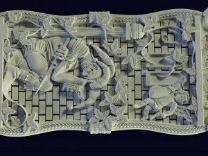 relief for cnc backgammon 3D Print Model