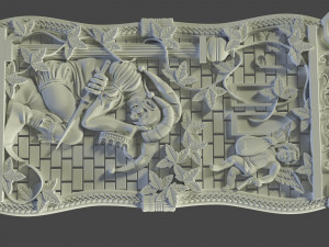 relief for cnc backgammon 3D 프린트 모델