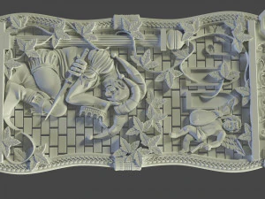 relief for cnc backgammon 3D Print Model