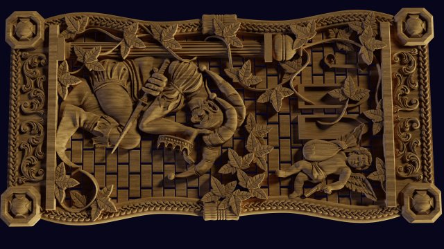 relief for cnc backgammon 3D 프린트 모델 .c4d .max .obj .3ds .fbx .stl .blend 