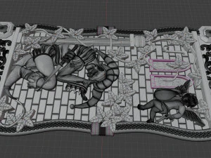 relief for cnc backgammon 3D Print Model
