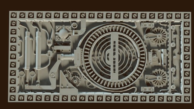 relief steampunk Modelo de impresión 3D .c4d .max .obj .3ds .fbx .stl .blend 