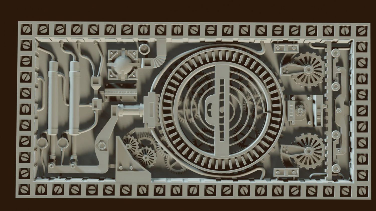 relief steampunk 3D Print Model .c4d .max .obj .3ds .fbx .stl .blend 