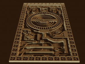 relief steampunk Modelo de impresión 3D