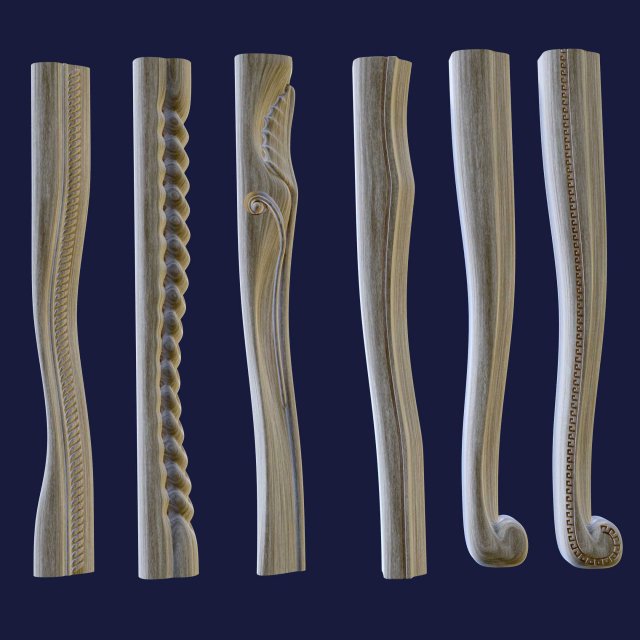 stool leg cnc set 3D 打印模型 .c4d .max .obj .3ds .fbx .stl .blend 