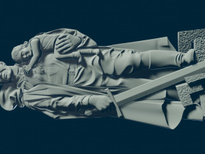 relief war memorial for cnc Modelo de Impressão 3D