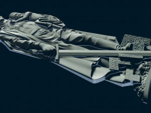 relief war memorial for cnc Modelo de Impressão 3D