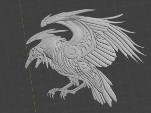 relief for cnc crow Modelo de impresión 3D