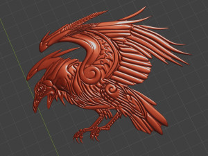 relief for cnc crow 3D-Druckmodell