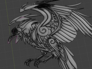 relief for cnc crow 3D-Druckmodell