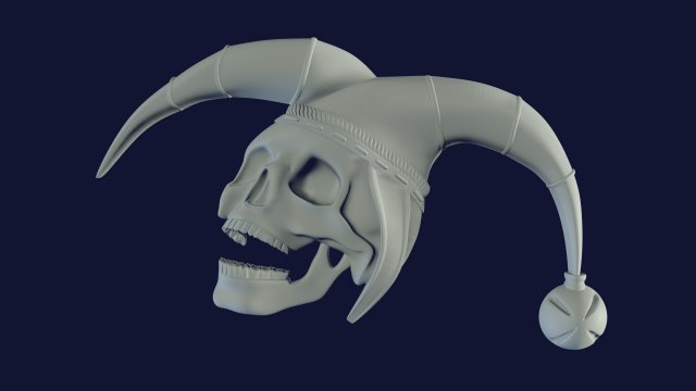 relief for cnc scull jester 3d print 3Dプリントモデル .c4d .max .obj .3ds .fbx .stl .blend 
