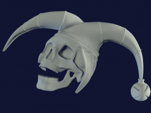 relief for cnc scull jester 3d print 3D Принт Модель