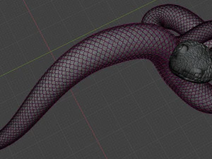 snake doorhandle for cnc 3dprint 3D Print Model