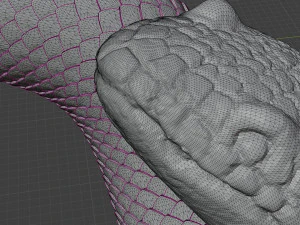 snake doorhandle for cnc 3dprint 3D Print Model