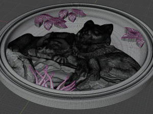 wolves relief for cnc 3D Print Model