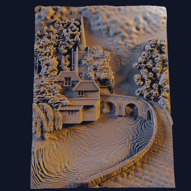 relief for cnc scenery nature 3D Print Model .c4d .max .obj .3ds .fbx .stl .blend 