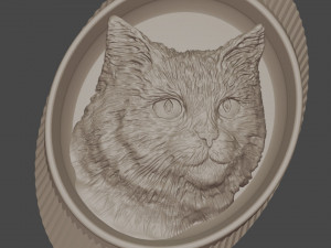 cat relief 3d print cnc 3D Baskı Modeli