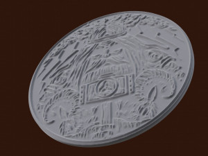relief coin for 3d print cnc 3D-Druckmodell