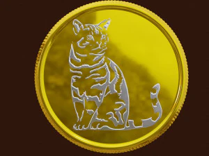 catcoin para impresi&oacute;n 3d cnc Modelo de impresión 3D