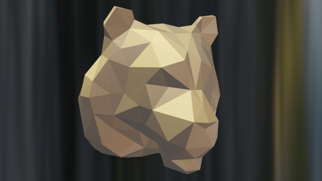 head tiger poly Modello di stampa 3D .c4d .max .obj .3ds .fbx .stl .blend 