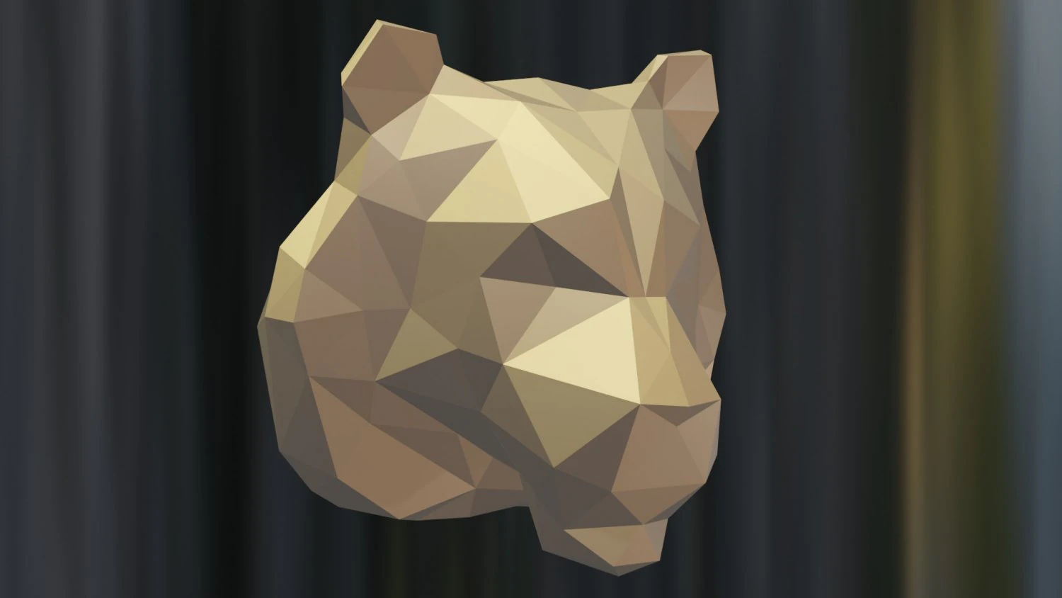 head tiger poly 3D Print Model .c4d .max .obj .3ds .fbx .stl .blend 