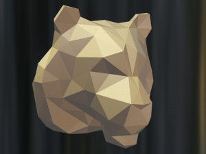 head tiger poly 3D 프린트 모델