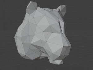 head tiger poly Modello di stampa 3D
