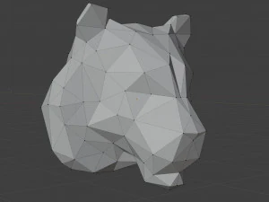 head tiger poly 3D Print Model