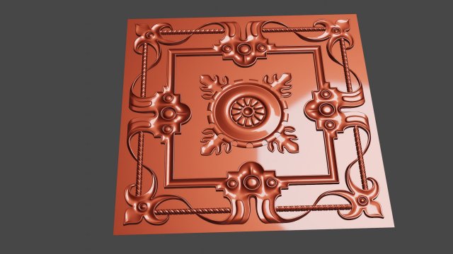 relief for cnc ceiling tiles 3D Baskı Modeli .c4d .max .obj .3ds .fbx .stl .blend 