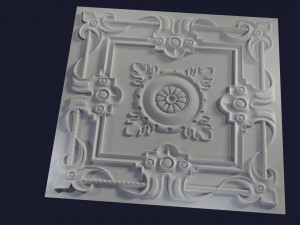 relief for cnc ceiling tiles 3D Baskı Modeli