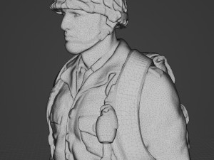 3d print us soldier ww2 3Dプリントモデル