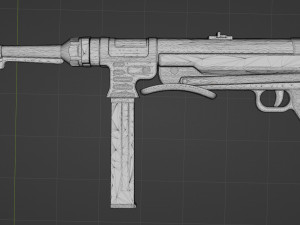 3d print mp40 lowpoly 3D 打印模型