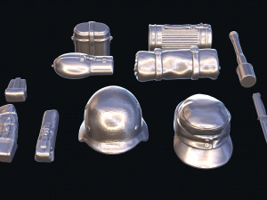 3d print germany set ww2 lowpoly 3D-Druckmodell