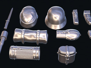 3d print germany set ww2 lowpoly 3D-Druckmodell
