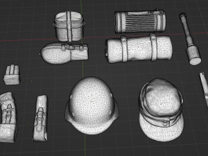 3d print germany set ww2 lowpoly 3D-Druckmodell