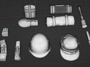 3d print germany set ww2 lowpoly 3D Print Model