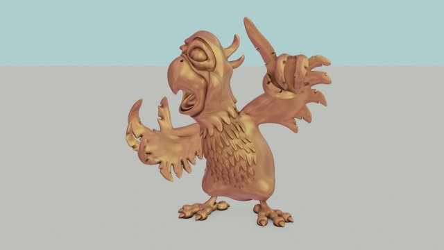 3d print parrot 3D प्रिंट मॉडल .c4d .max .obj .3ds .fbx .stl .blend 