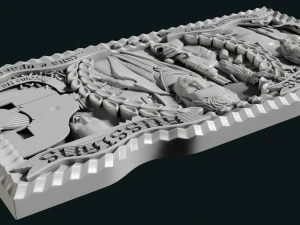 Relief for CNC backgammon 3D Print Model