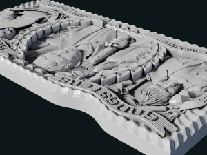 Relief for CNC backgammon 3D Print Model