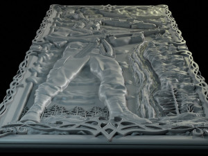 Relief for CNC backgammon 3D-Druckmodell