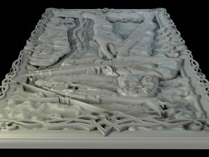 Relief for CNC backgammon 3D-Druckmodell
