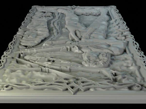 Relief for CNC backgammon 3D Print Model